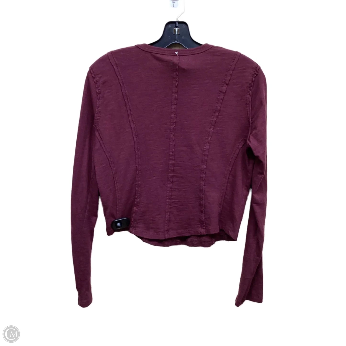 Top Long Sleeve By Pilcro In Maroon, Size: S