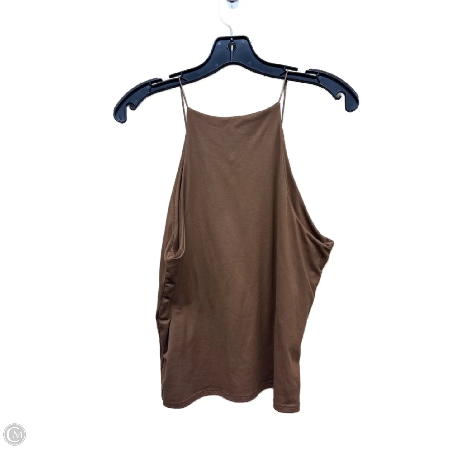 Top Sleeveless By Gaze In Brown, Size: L