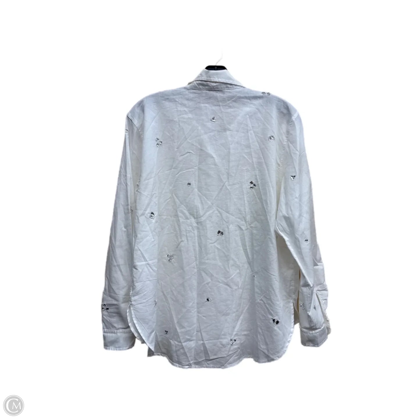 Top Long Sleeve By Loft In White, Size: M