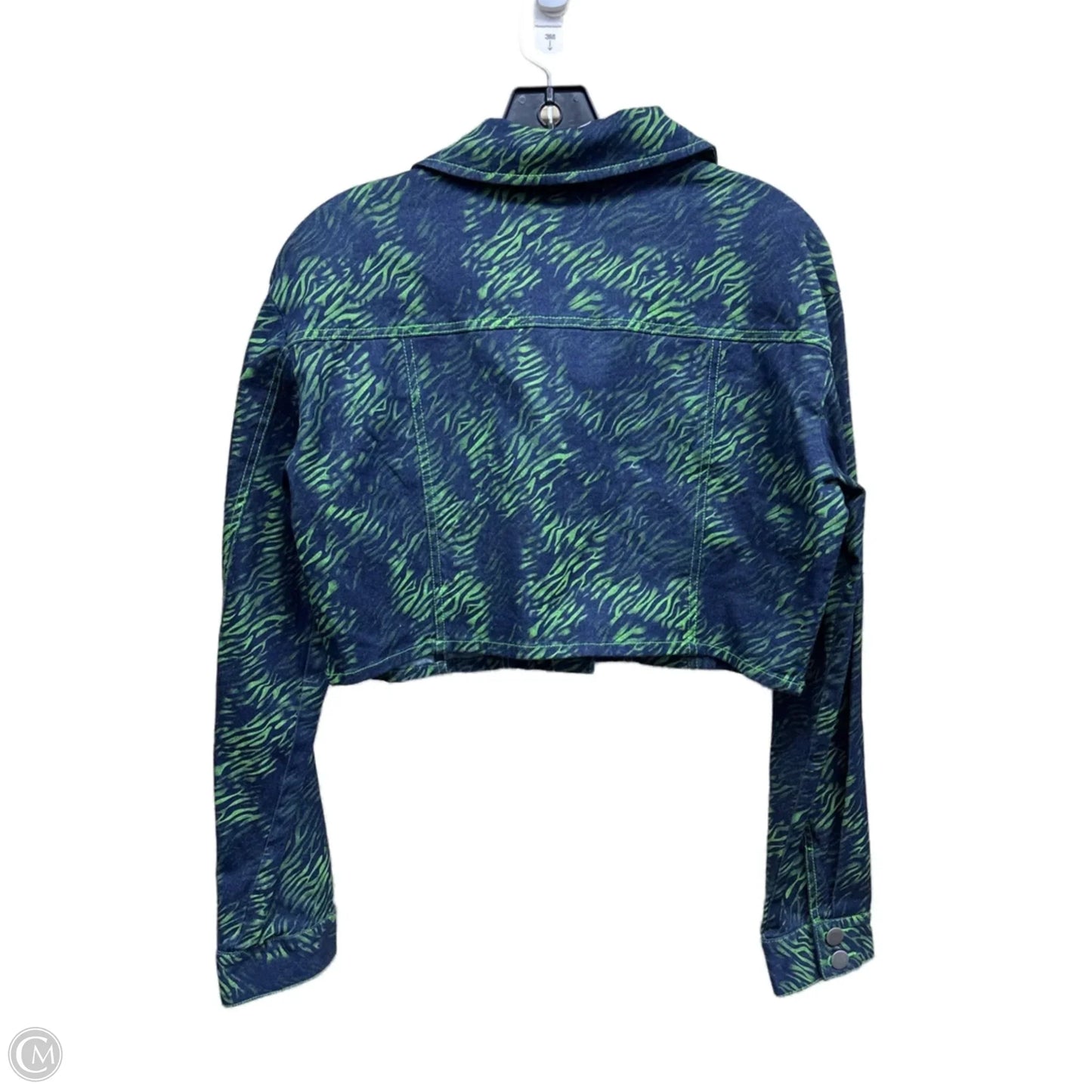 Jacket Denim By Clothes Mentor In Blue & Green, Size: Xs