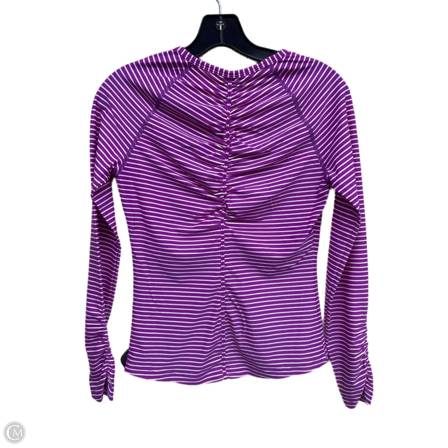 Athletic Top Long Sleeve Crewneck By Athleta In Striped Pattern, Size: Xs