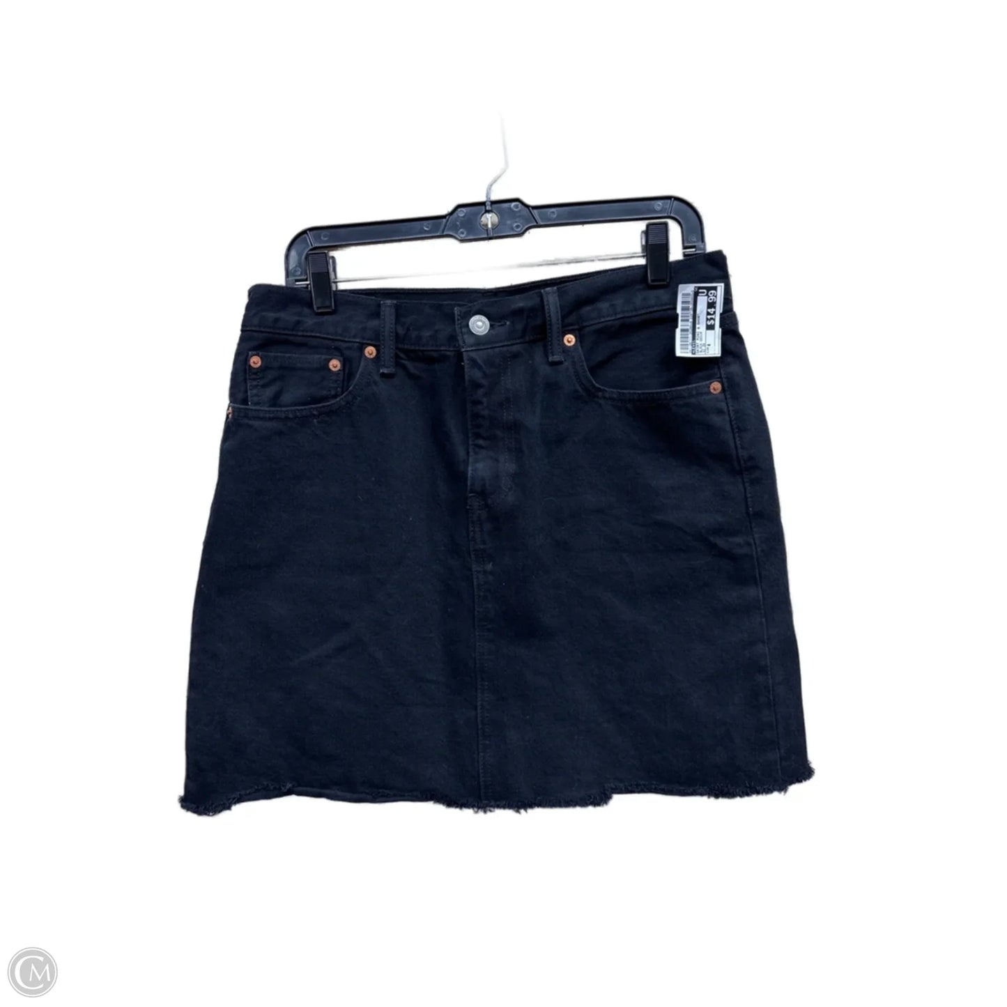 Skirt Mini & Short By Levis In Black Denim, Size: 8