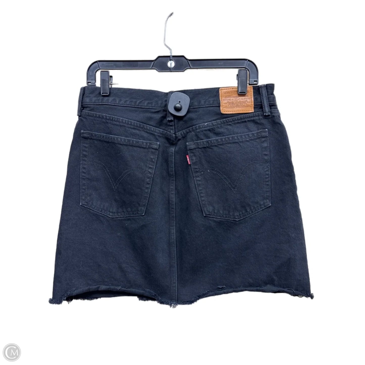 Skirt Mini & Short By Levis In Black Denim, Size: 8