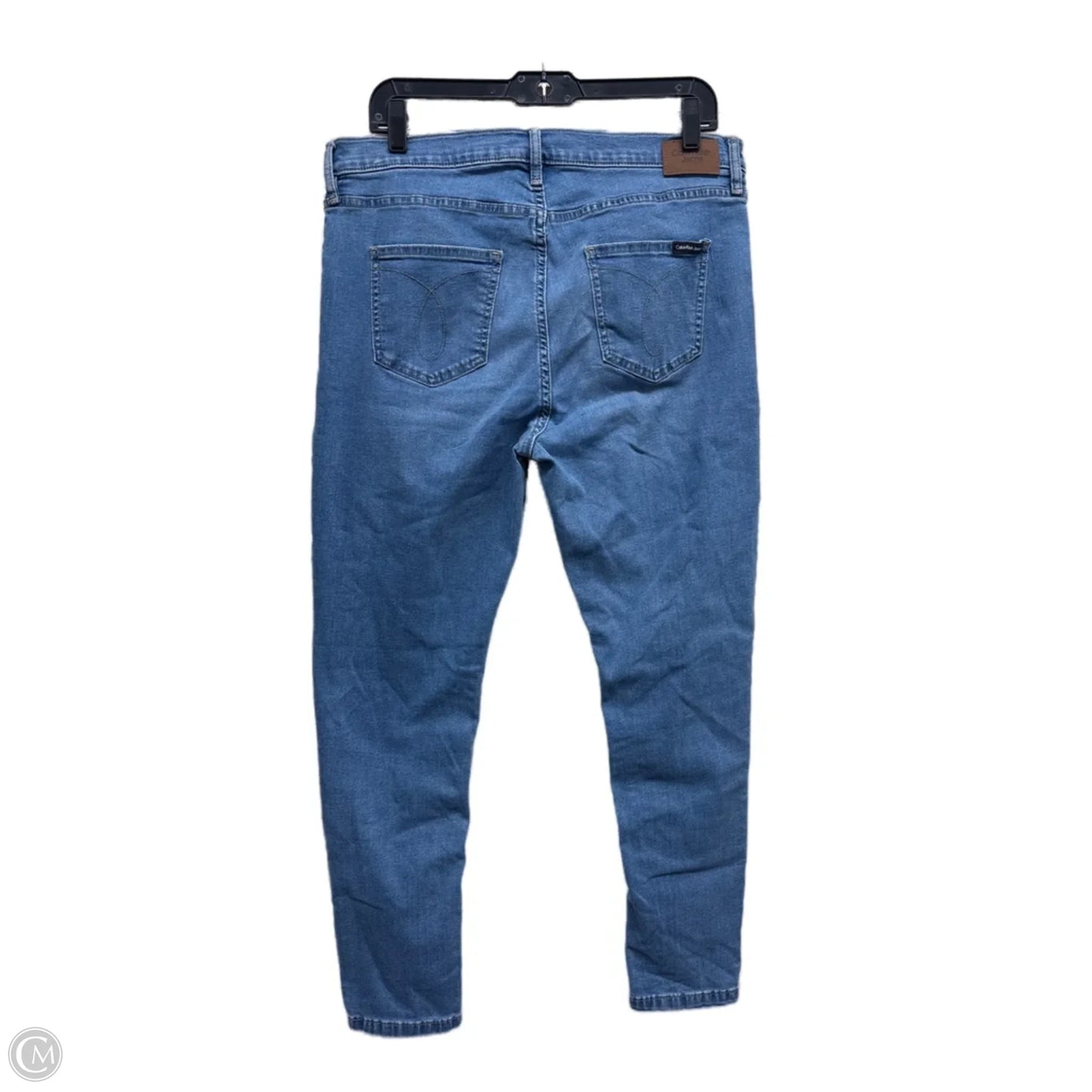 Jeans Skinny By Calvin Klein In Blue Denim, Size: 16