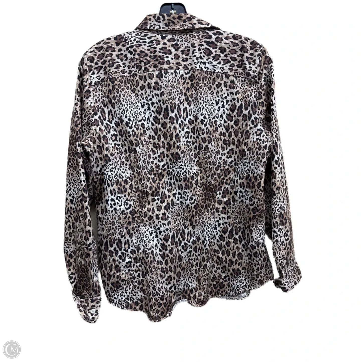 Top Long Sleeve By Chaps In Animal Print, Size: L