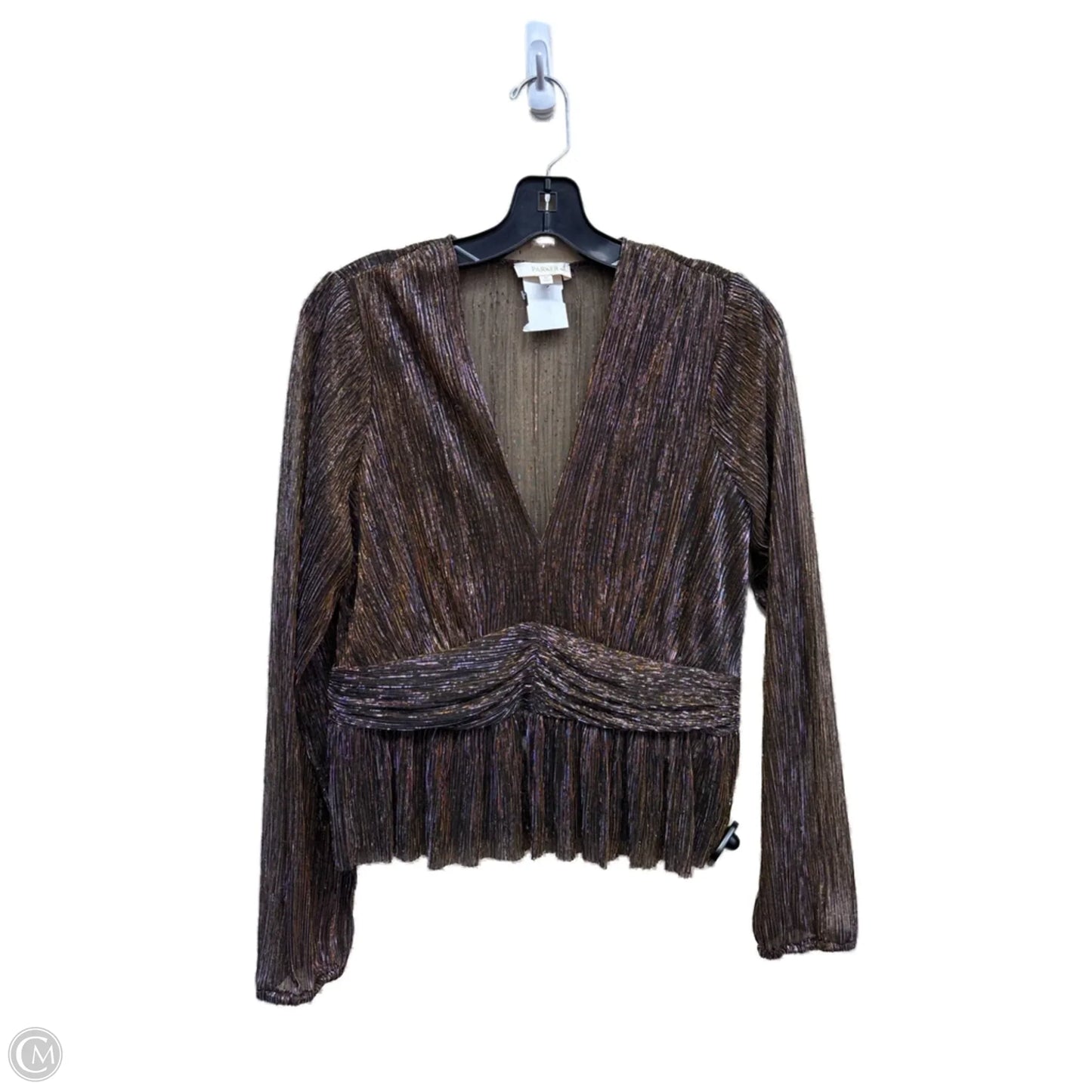 Top Long Sleeve By Parker In Gold, Size: M