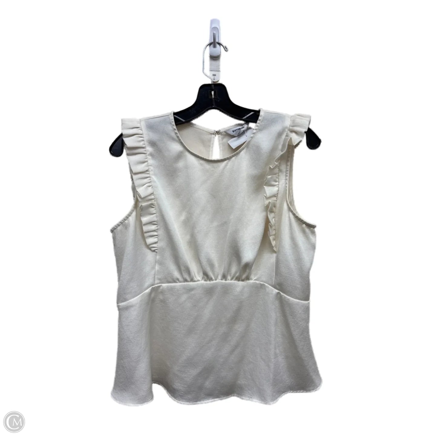 Top Sleeveless By Express In White, Size: L