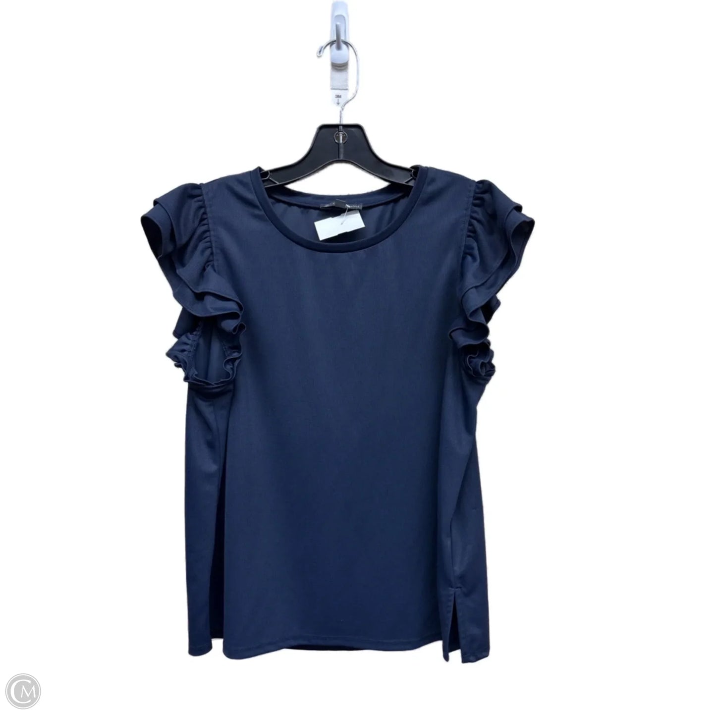 Top Short Sleeve By Adrianna Papell In Blue, Size: M