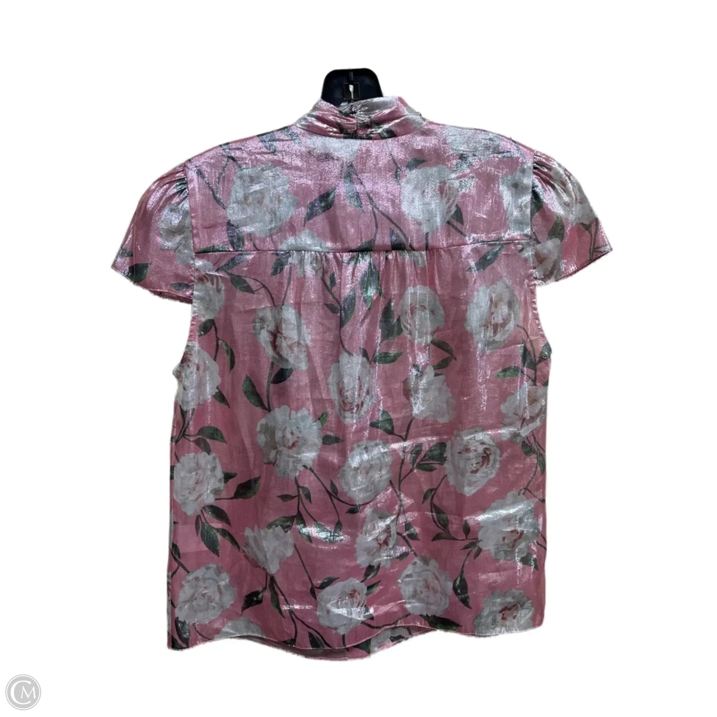 Top Short Sleeve Designer By Alice + Olivia In Floral Print, Size: S