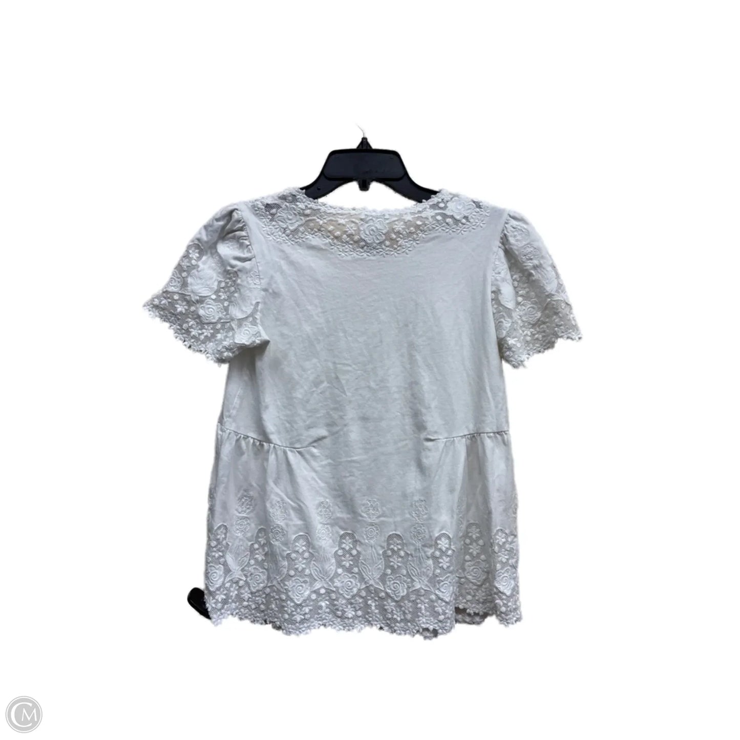 Top Short Sleeve By Sundance In White, Size: Xs