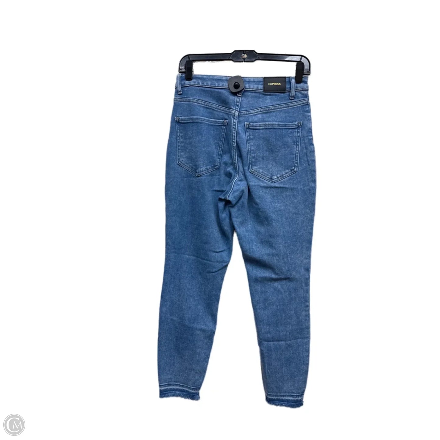 Jeans Straight By Express In Blue Denim, Size: 4