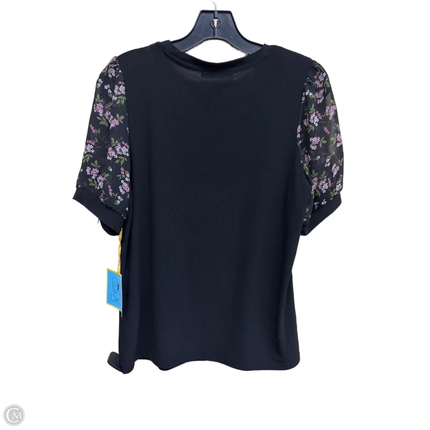 Top Short Sleeve By Cece In Black, Size: S
