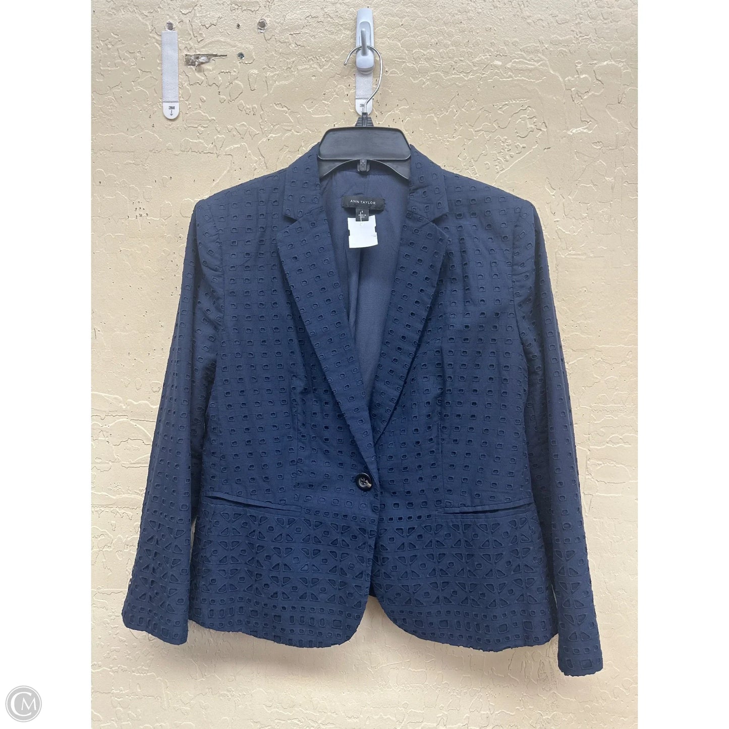 Blazer By Ann Taylor In Blue, Size: 8