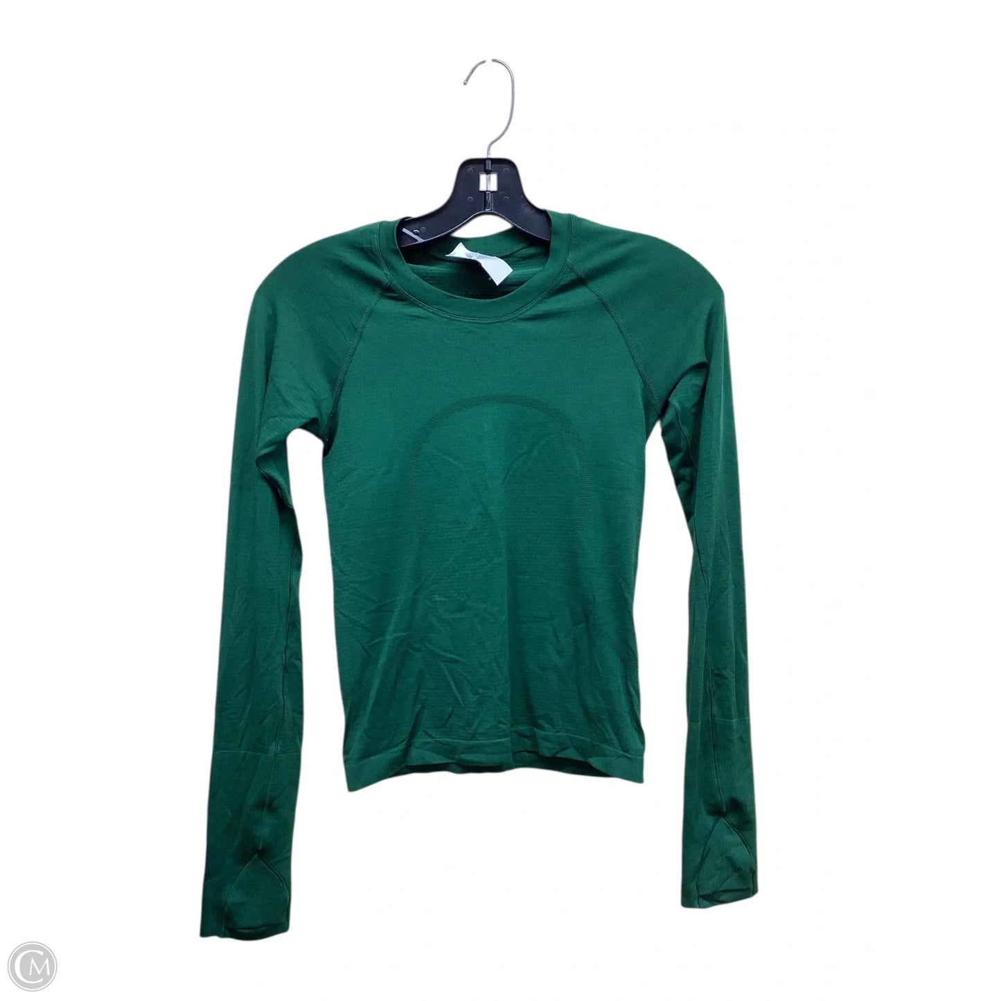 Athletic Top Long Sleeve Crewneck By Lululemon In Green, Size: 2