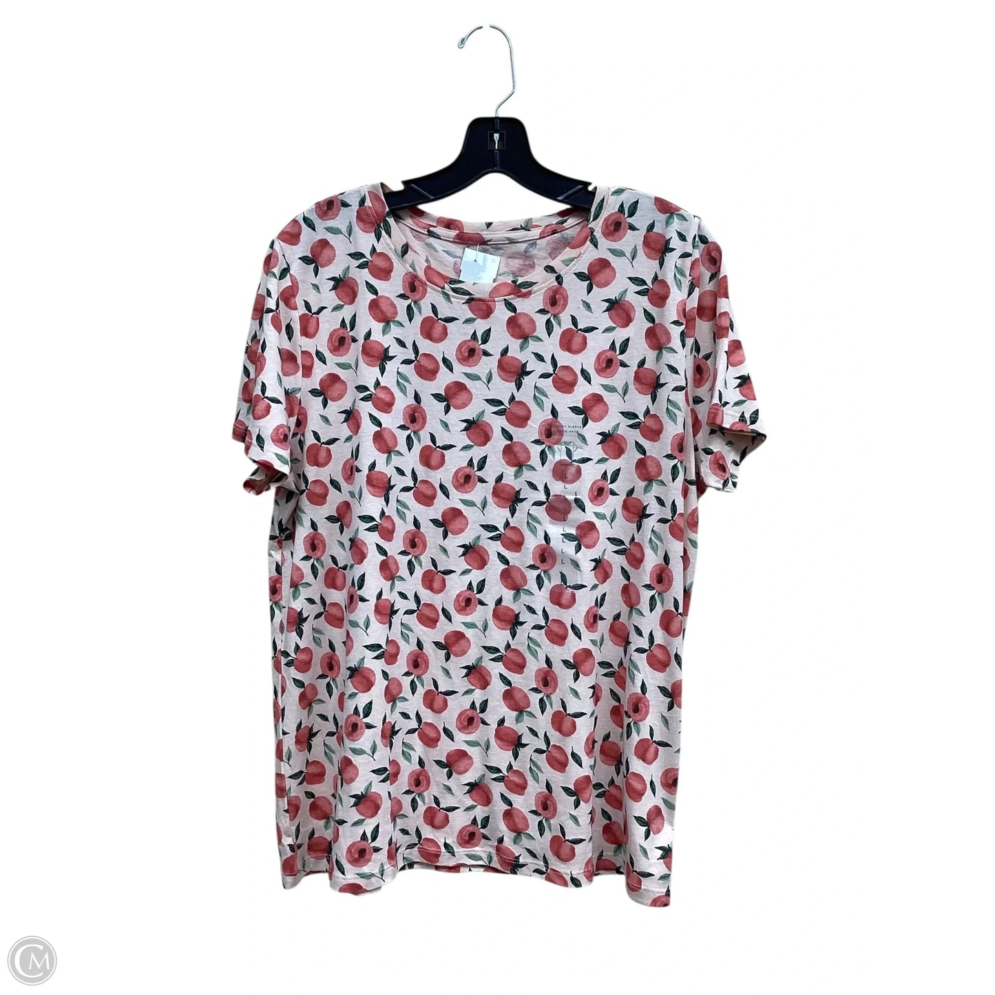 Top Short Sleeve By Dip In Pink, Size: L