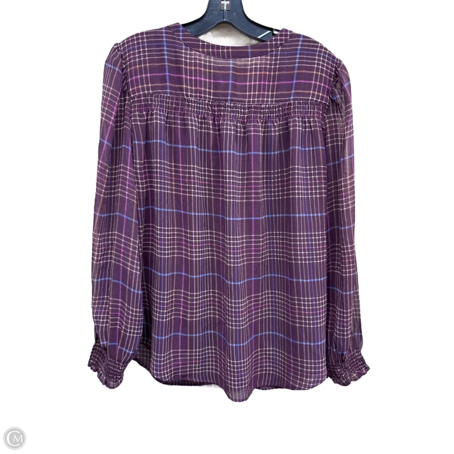 Top Long Sleeve By Ann Taylor In Purple, Size: L