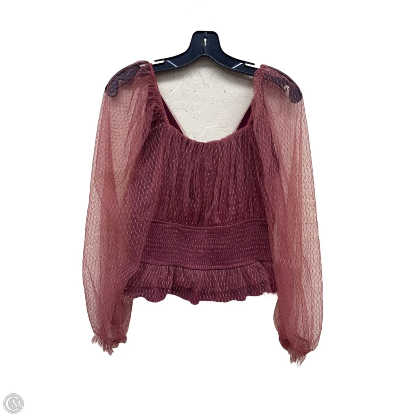 Top Long Sleeve By Anthropologie In Orange, Size: M