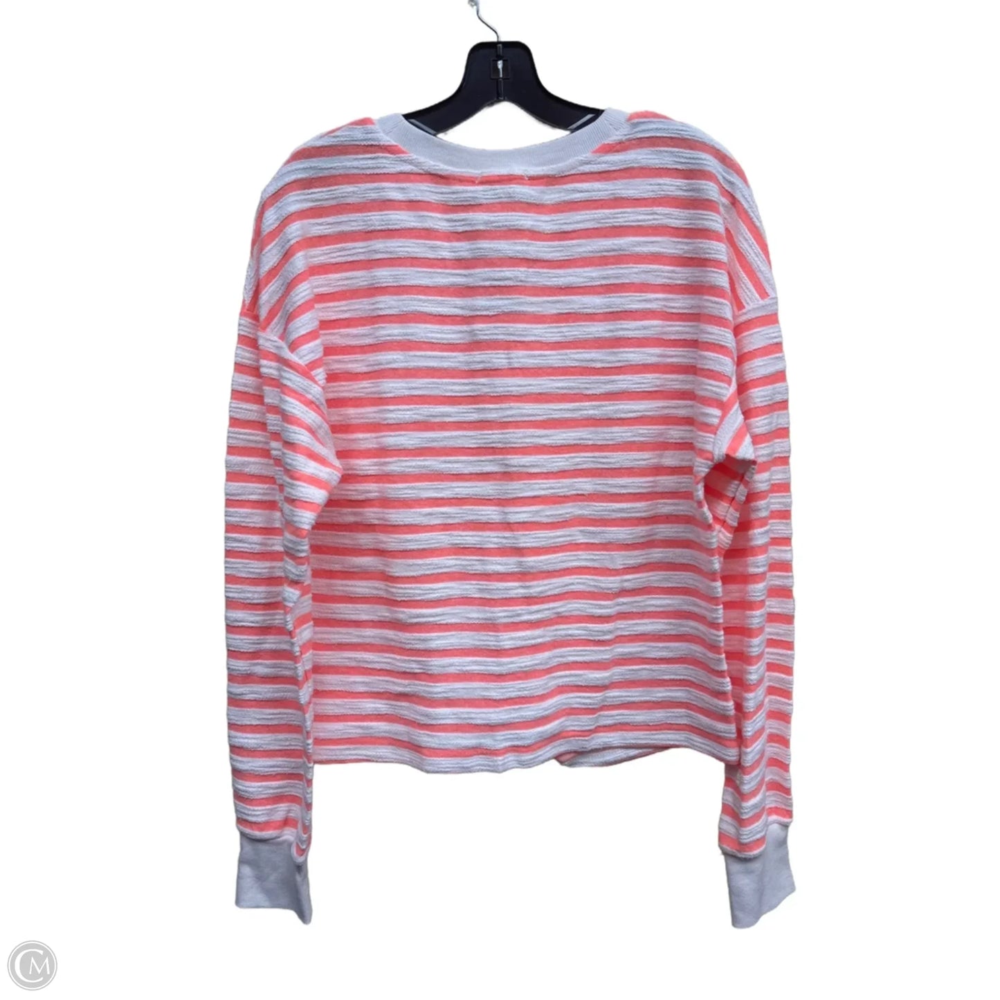 Top Long Sleeve By Evereve In Striped Pattern, Size: S