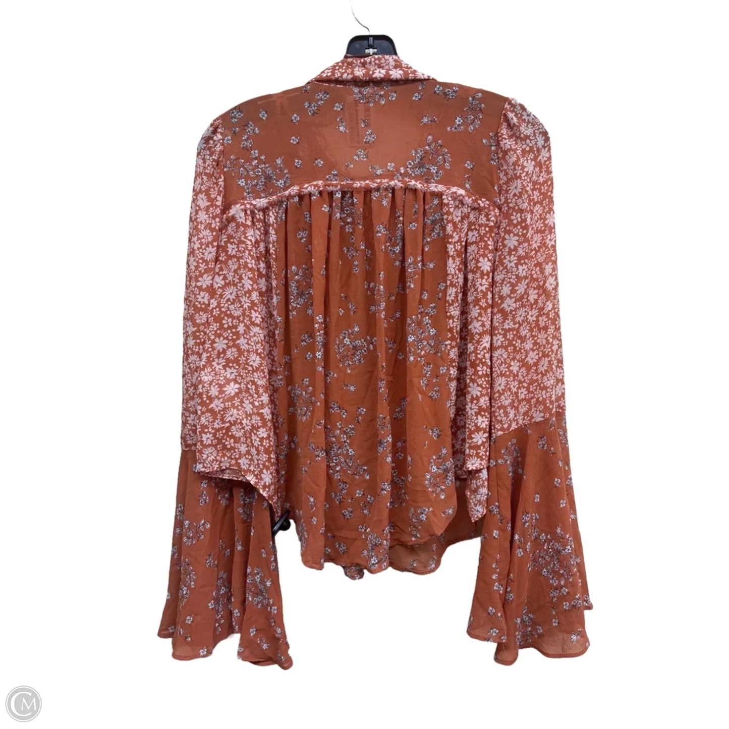 Top Long Sleeve By Free People In Orange, Size: Xs