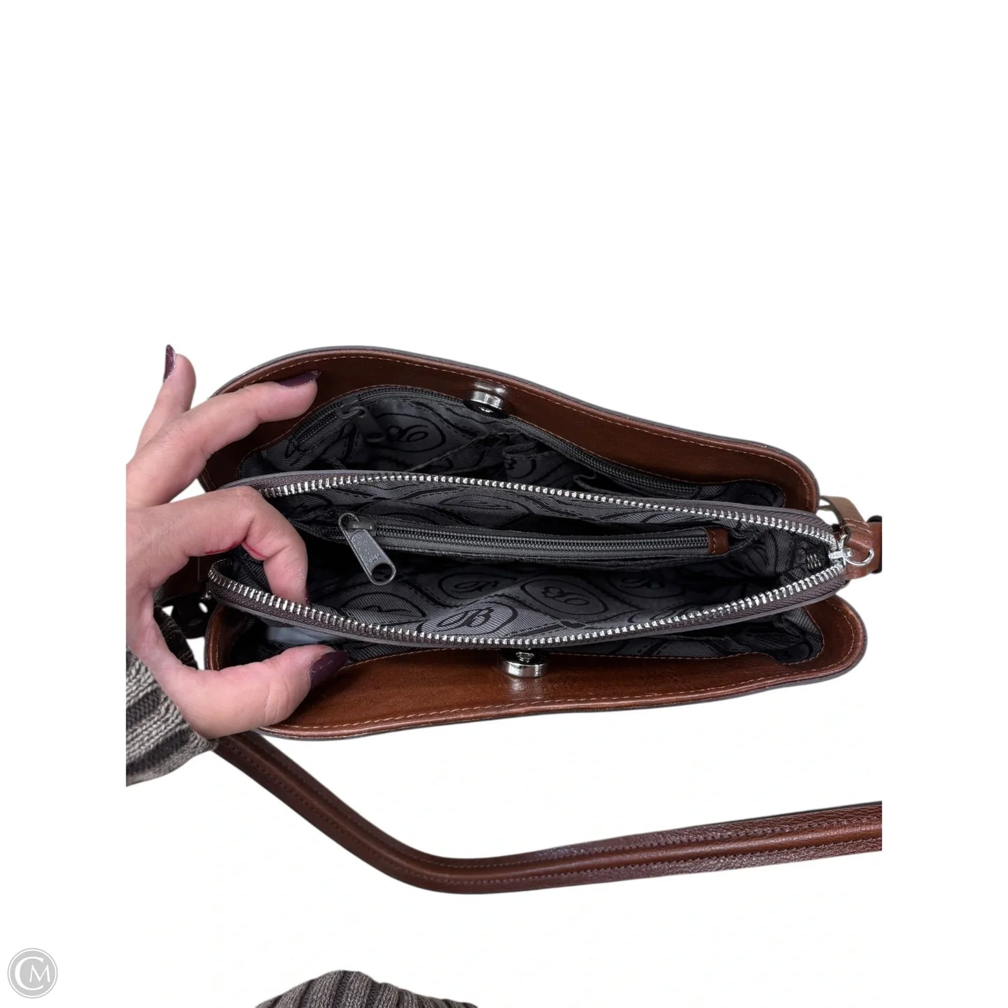 Handbag Leather By Brighton, Size: Medium