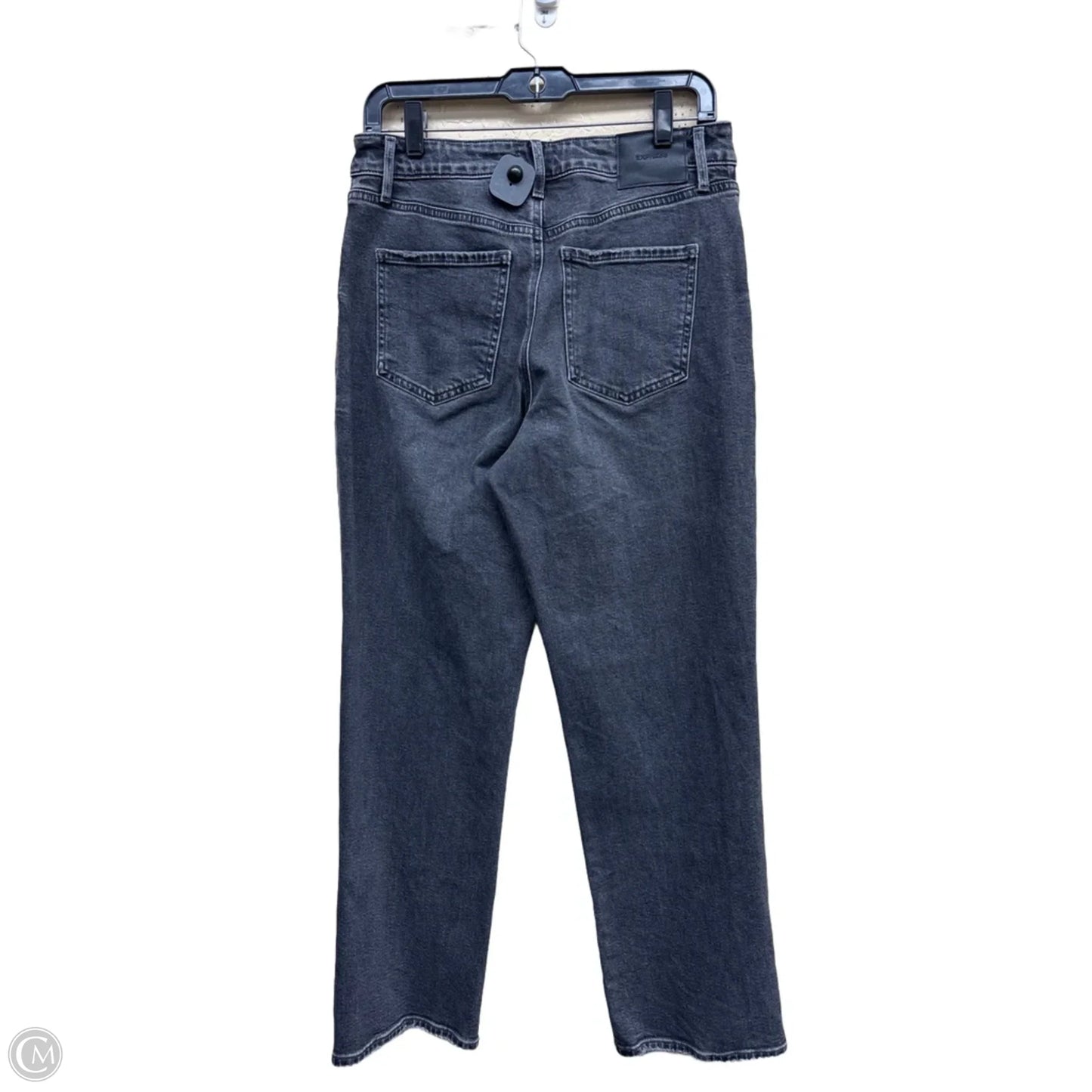 Jeans Straight By Express In Black Denim, Size: 8