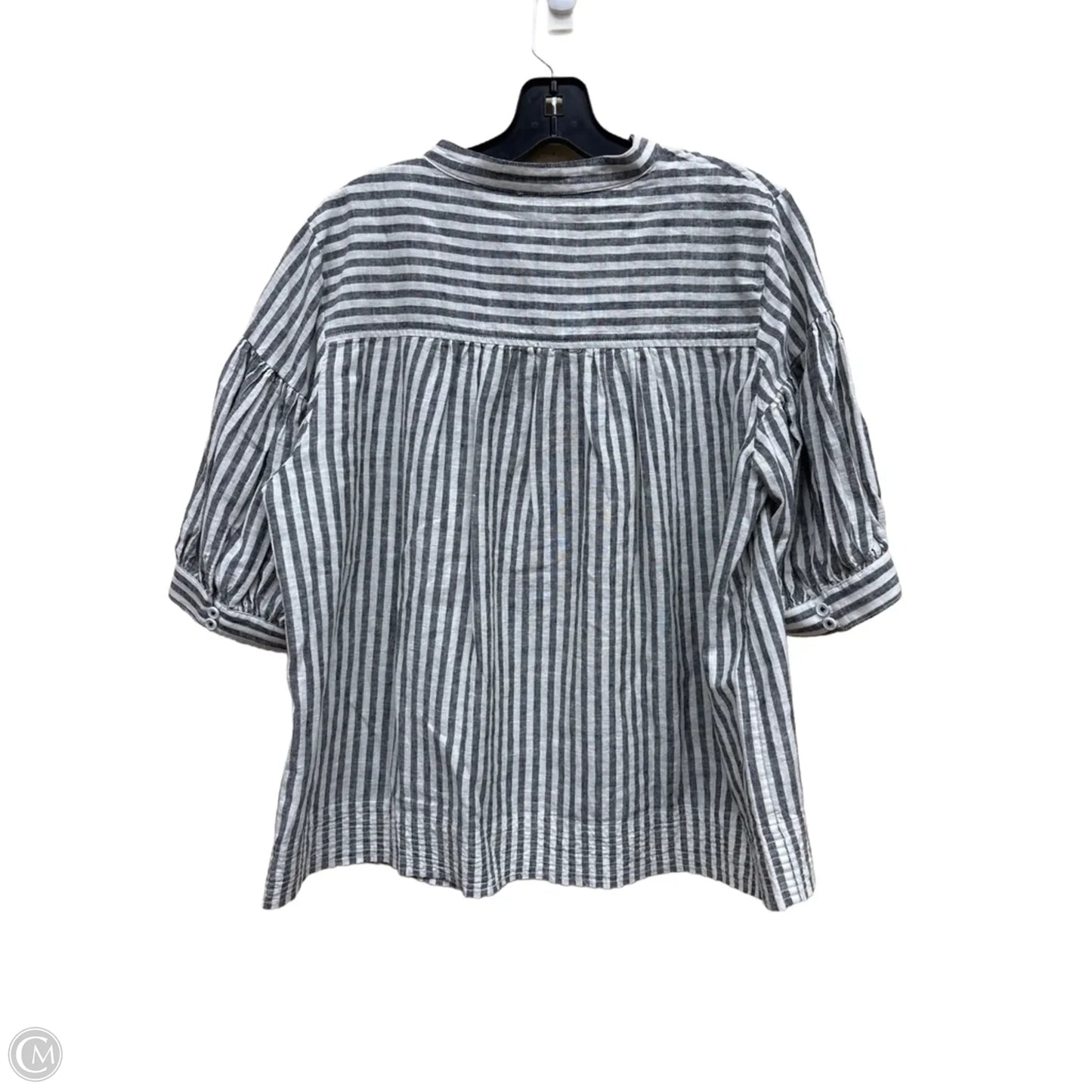 Top Short Sleeve By Anthropologie In Striped Pattern, Size: L