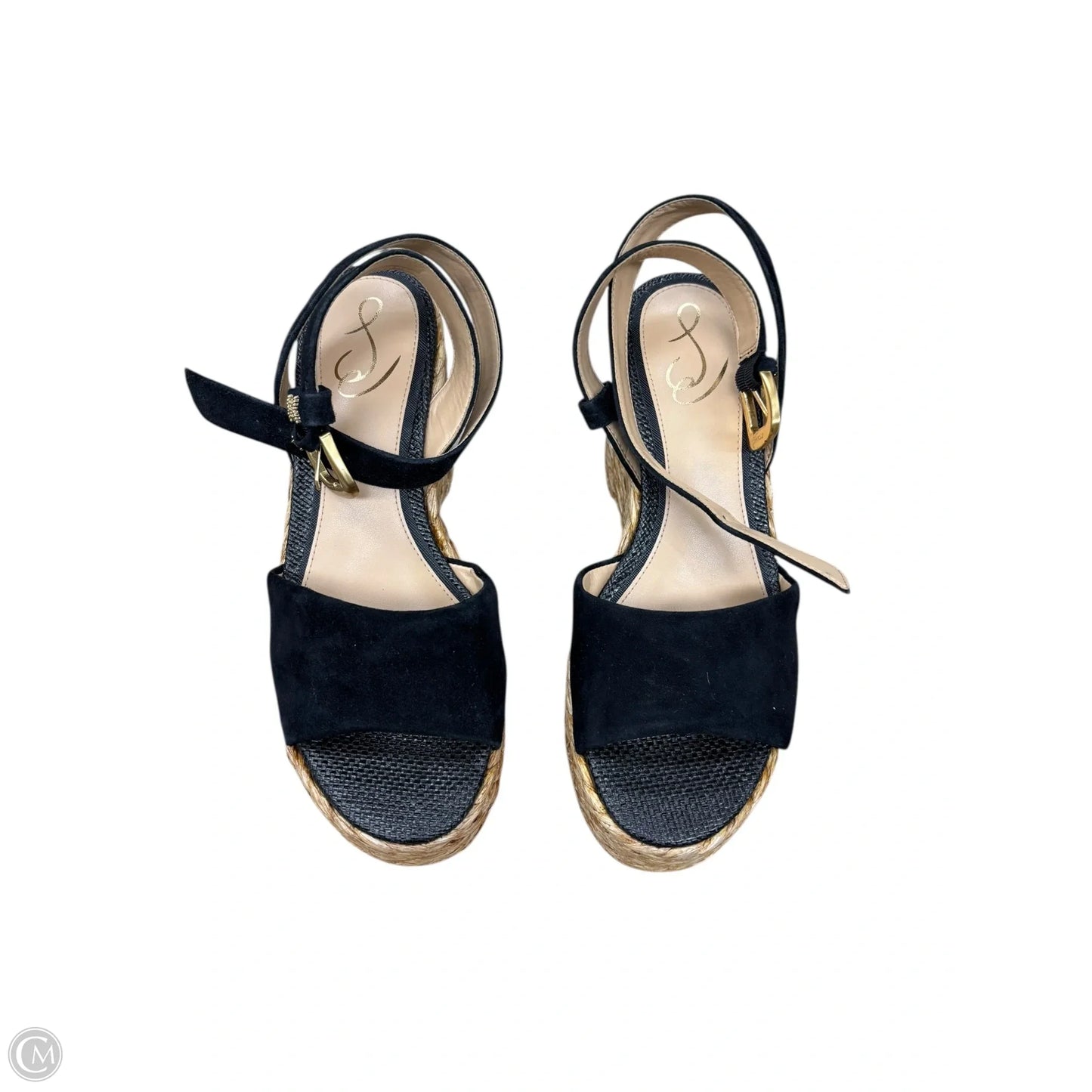 Sandals Heels Wedge By Sam Edelman In Black, Size: 8