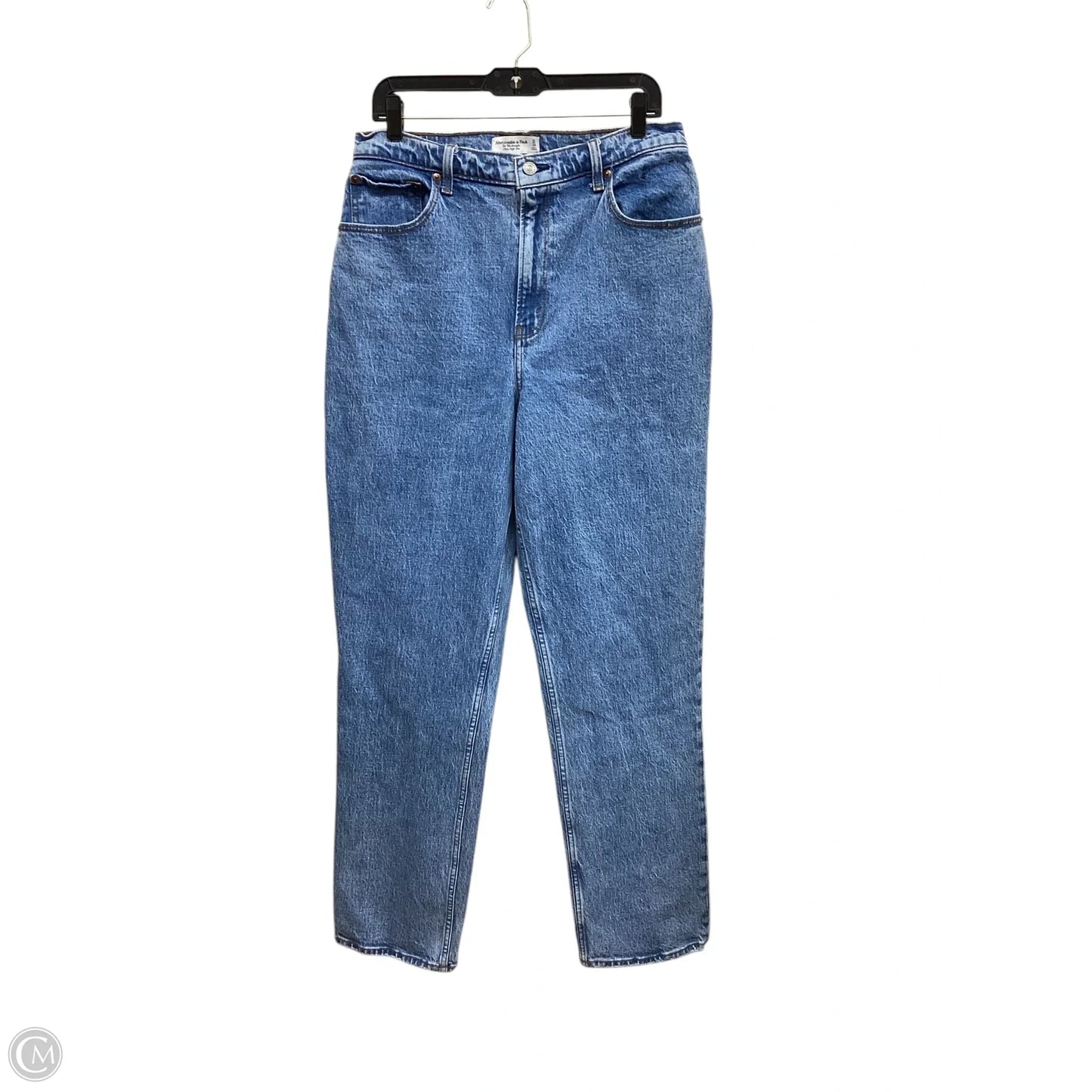 Jeans Straight By Abercrombie And Fitch In Blue Denim, Size: 14