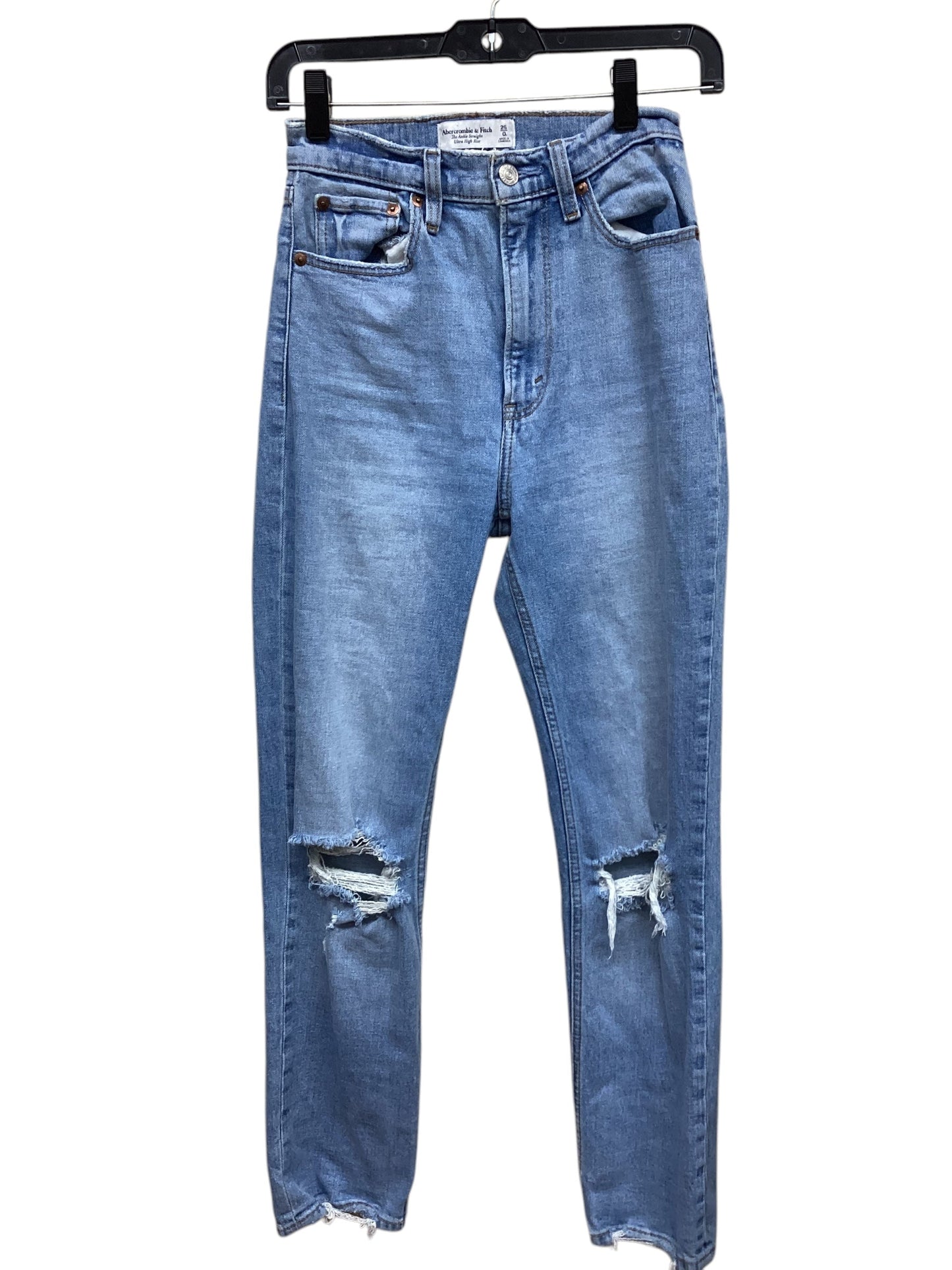Jeans Skinny By Abercrombie And Fitch In Blue Denim, Size: 0
