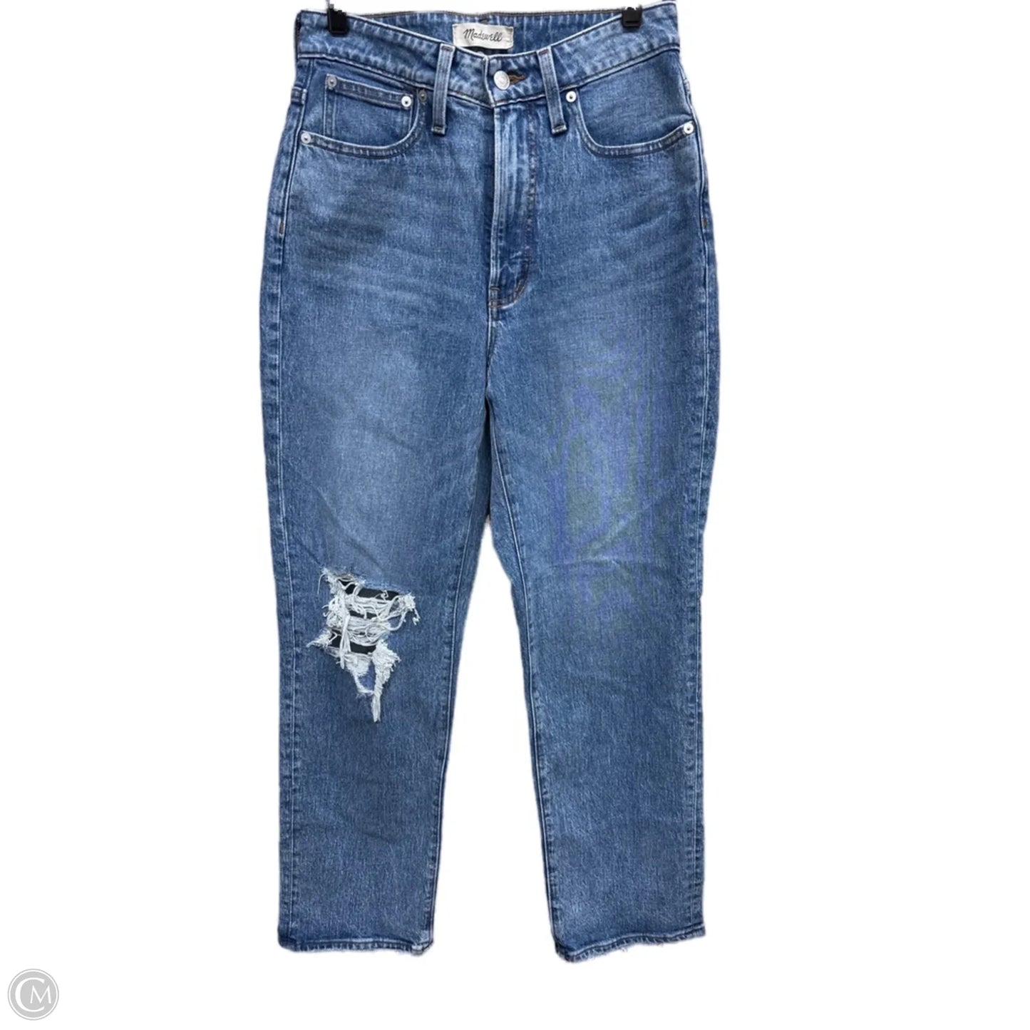 Jeans Straight By Madewell In Blue Denim, Size: 6