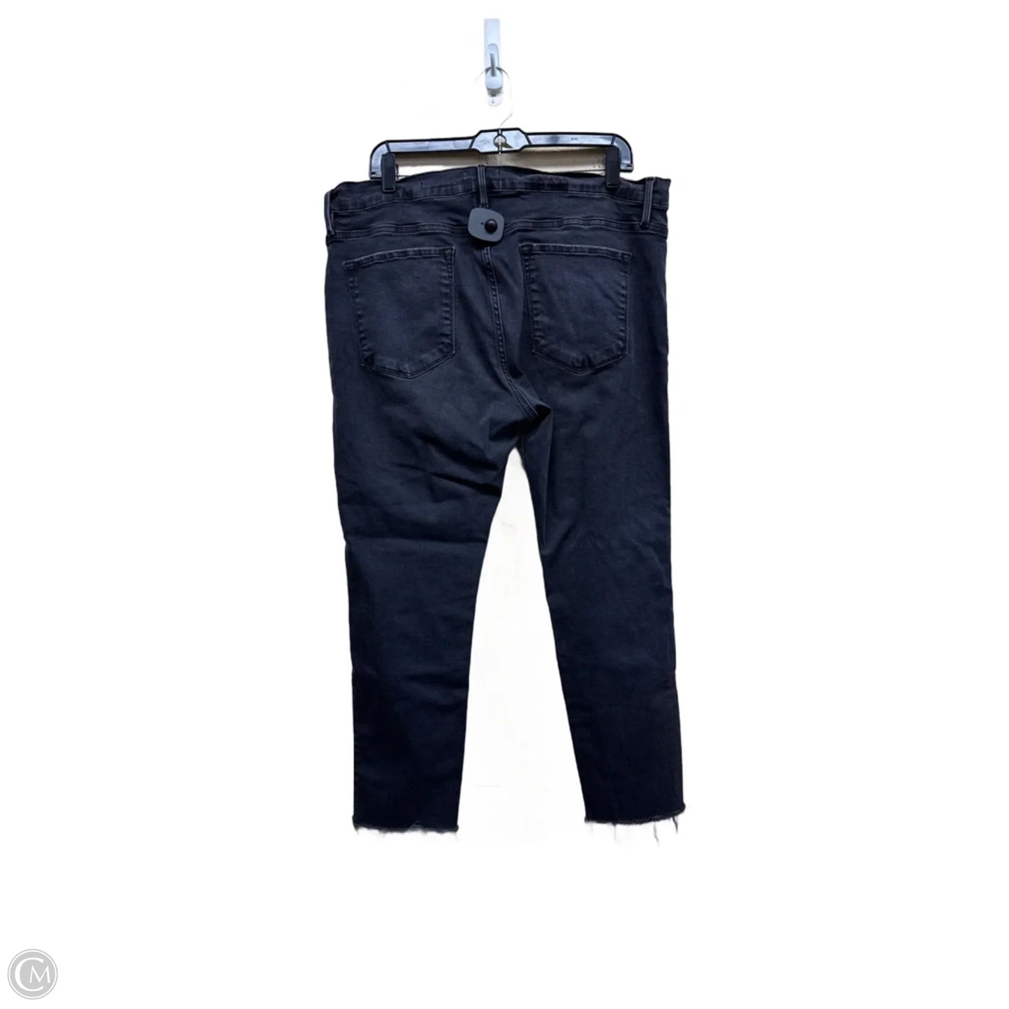 Jeans Skinny By Frame In Black Denim, Size: 12