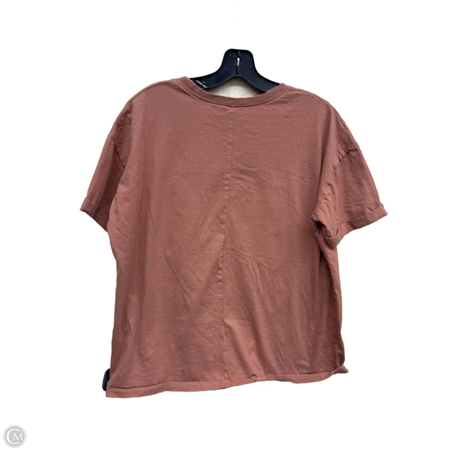 Top Short Sleeve By Clothes Mentor In Brown & Yellow, Size: M