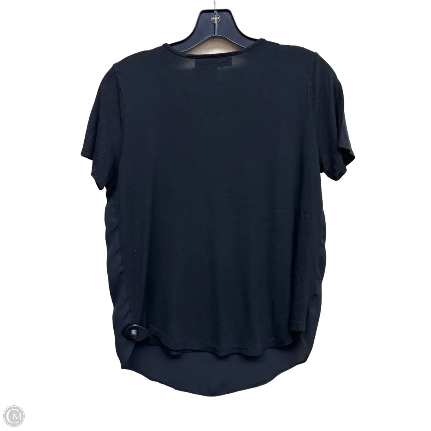 Top Short Sleeve By Loft In Black, Size: M