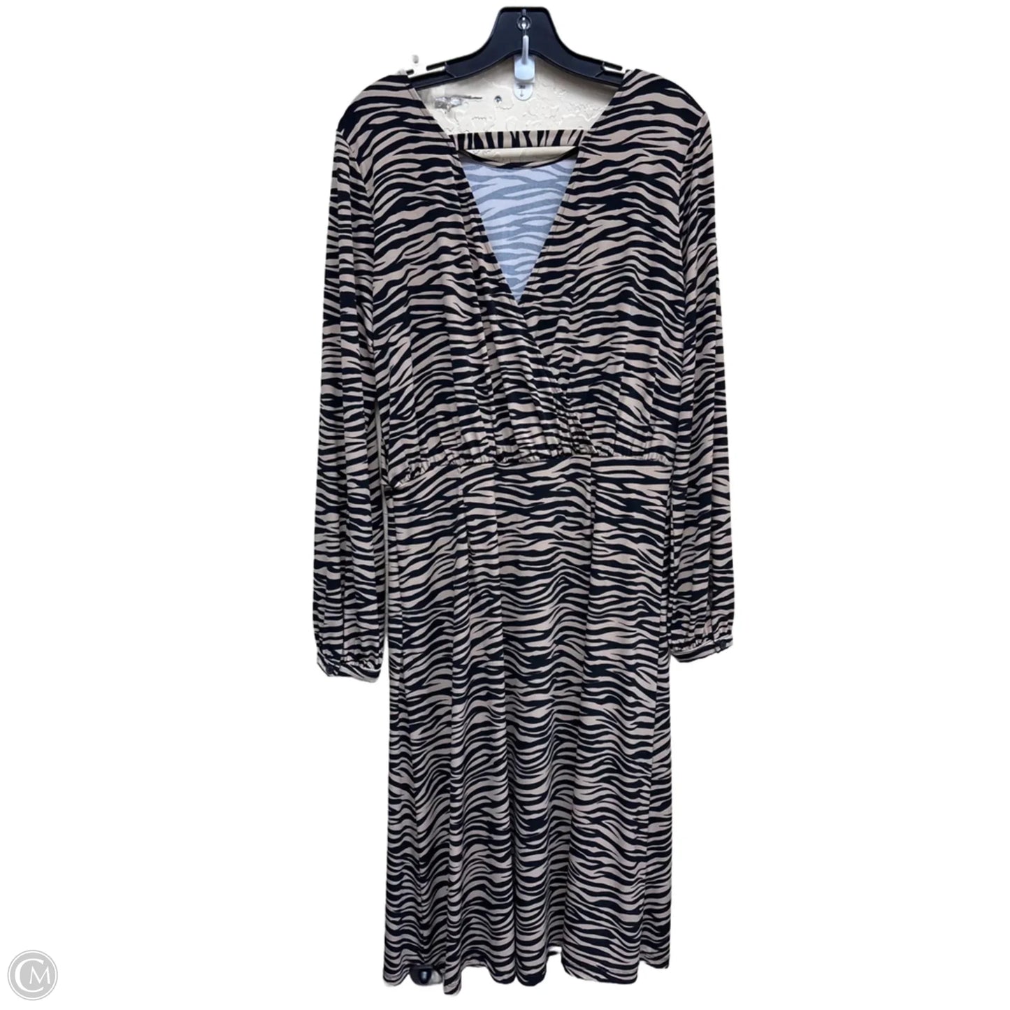 Dress Casual Midi By Loft In Animal Print, Size: 6