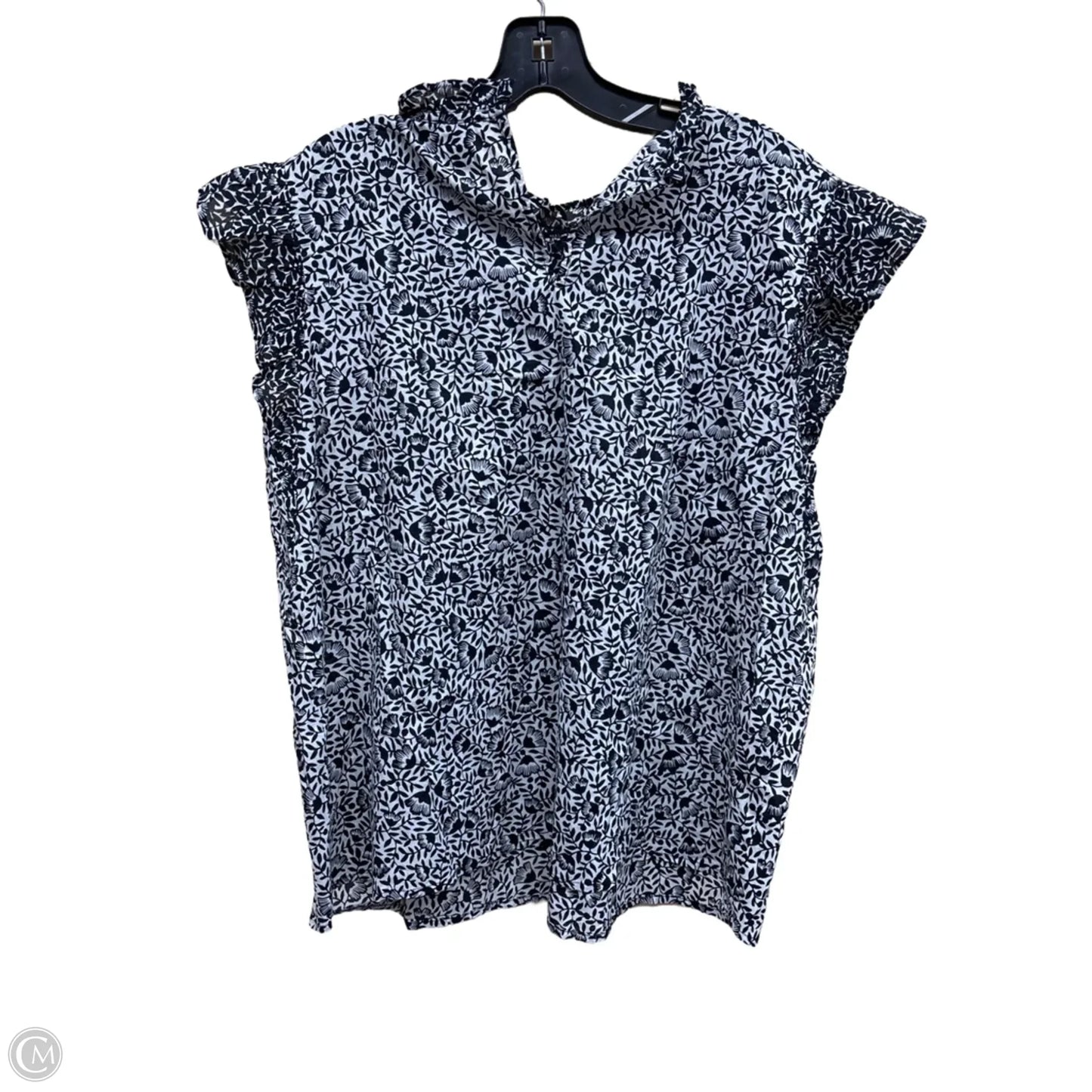 Top Short Sleeve By Ann Taylor In Floral Print, Size: L