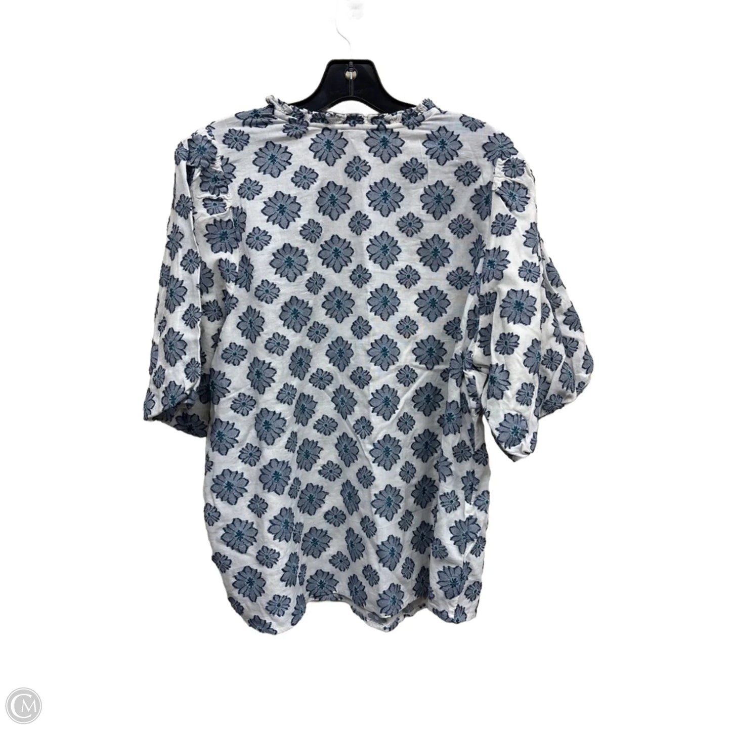 Top Short Sleeve By Ann Taylor In Floral Print, Size: L