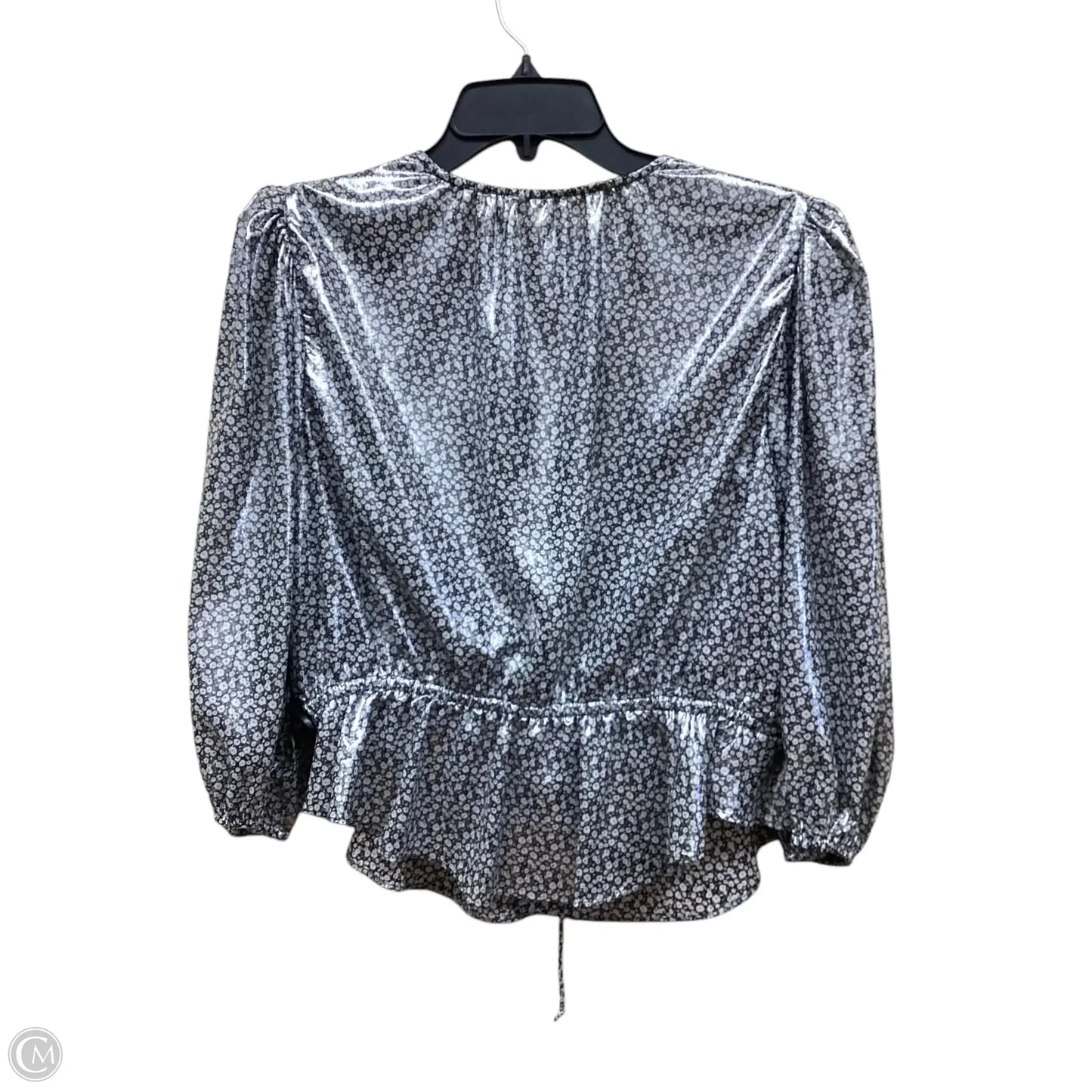 Top Long Sleeve By Free People In Silver, Size: M