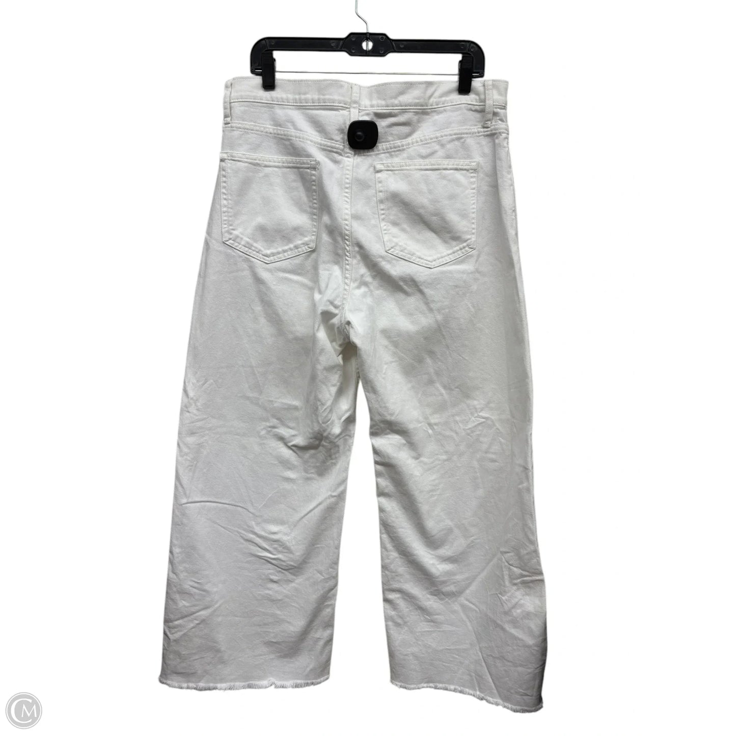 Jeans Wide Leg By Gap In White Denim, Size: 14