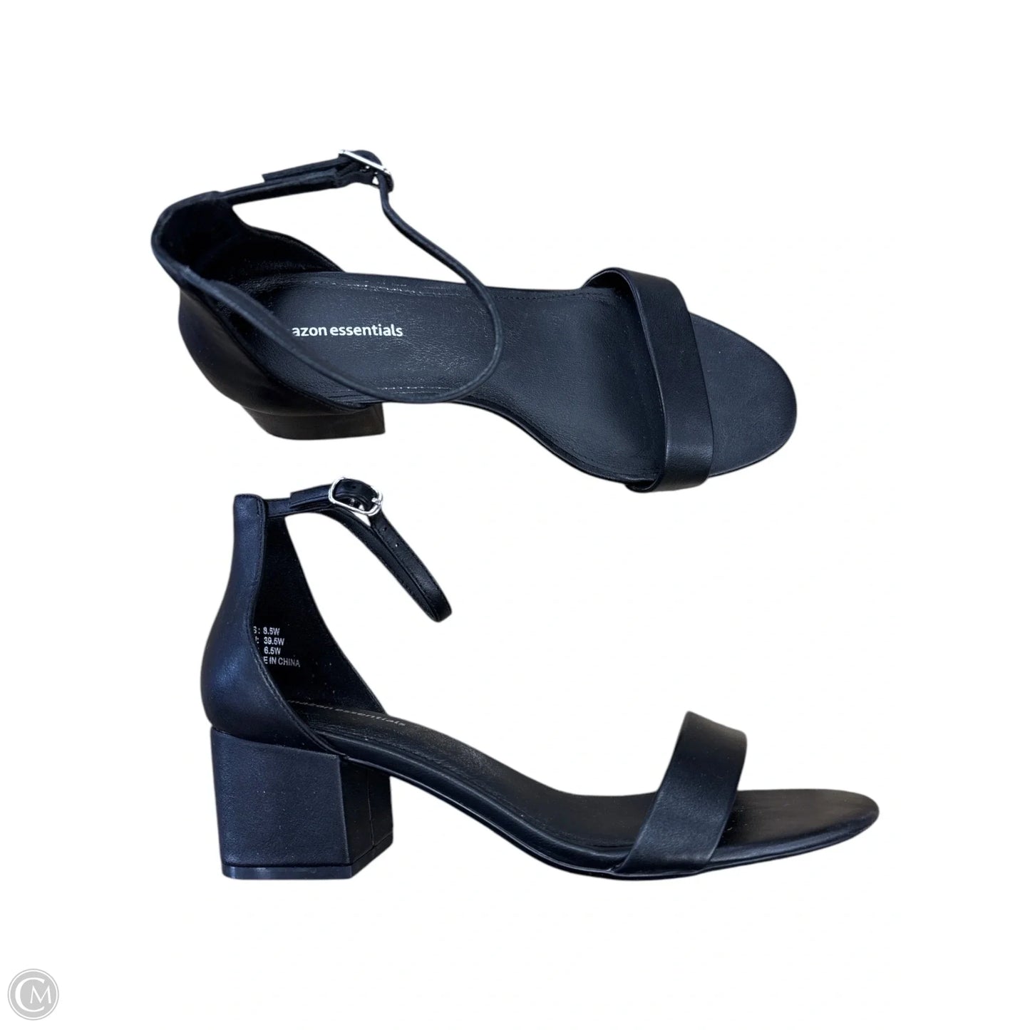 Sandals Heels Block By Clothes Mentor In Black, Size: 8.5