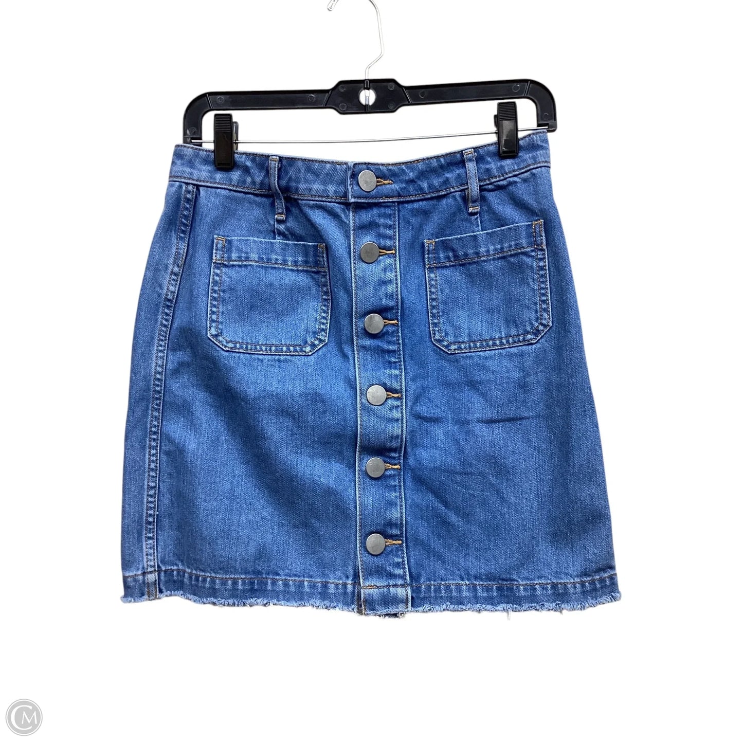 Skirt Mini & Short By Loft In Blue Denim, Size: 4p