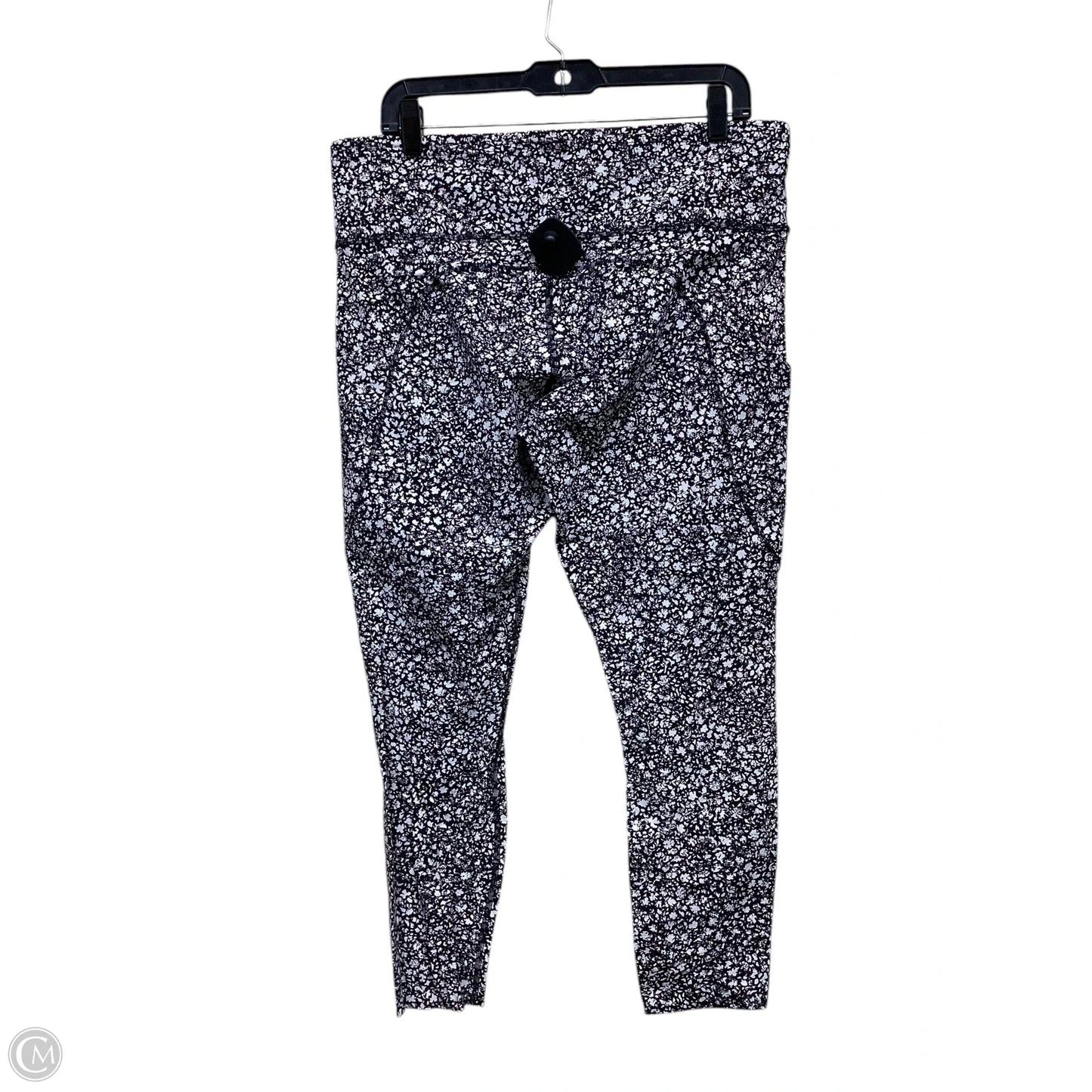 Athletic Leggings By Lululemon In Black & White, Size: 14