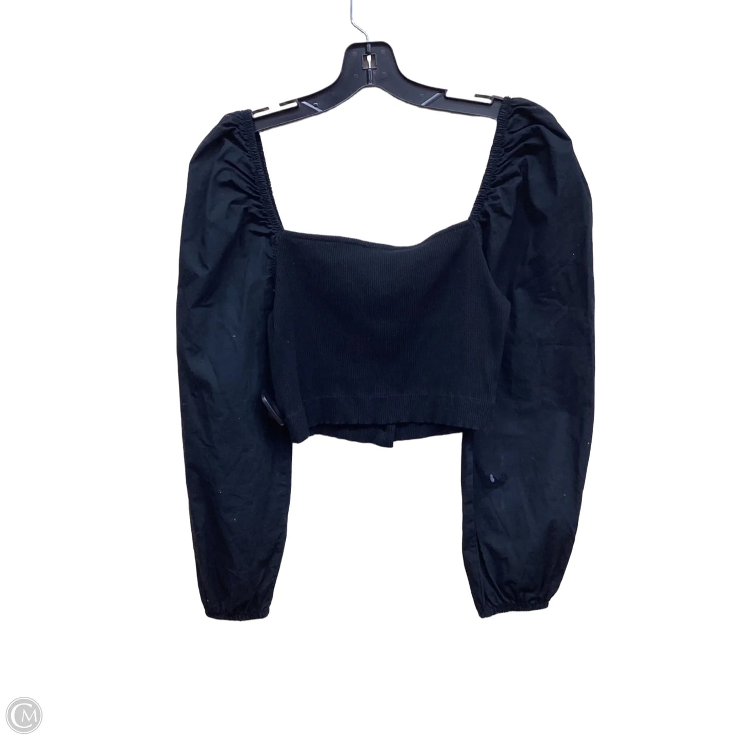 Top Long Sleeve By Zara In Black, Size: M