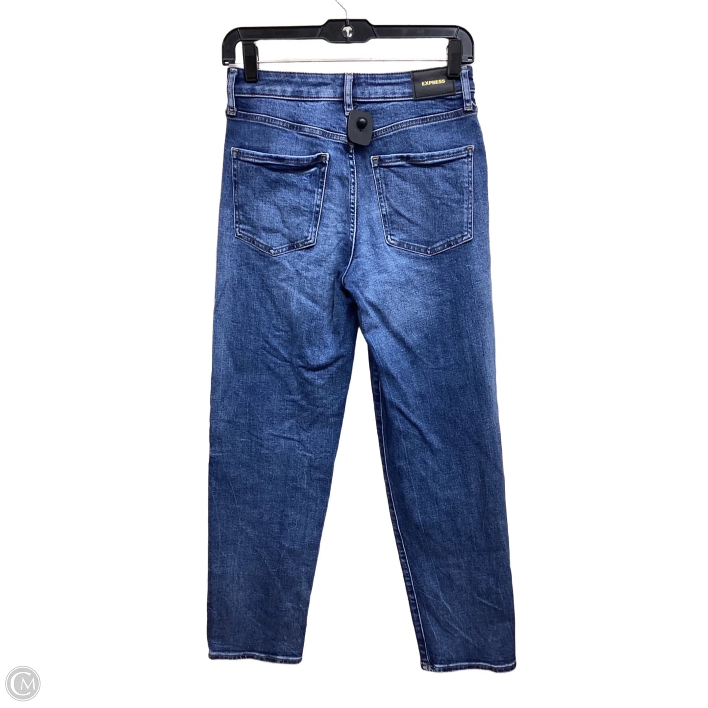 Jeans Straight By Express In Blue Denim, Size: 0