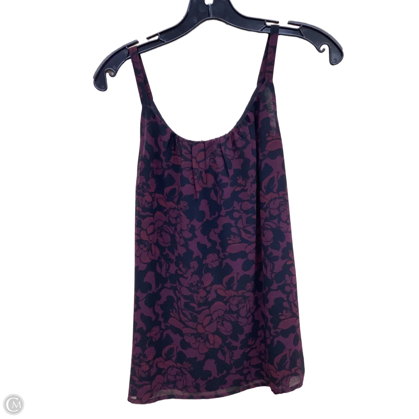 Top Sleeveless By Loft In Black & Purple, Size: Xs