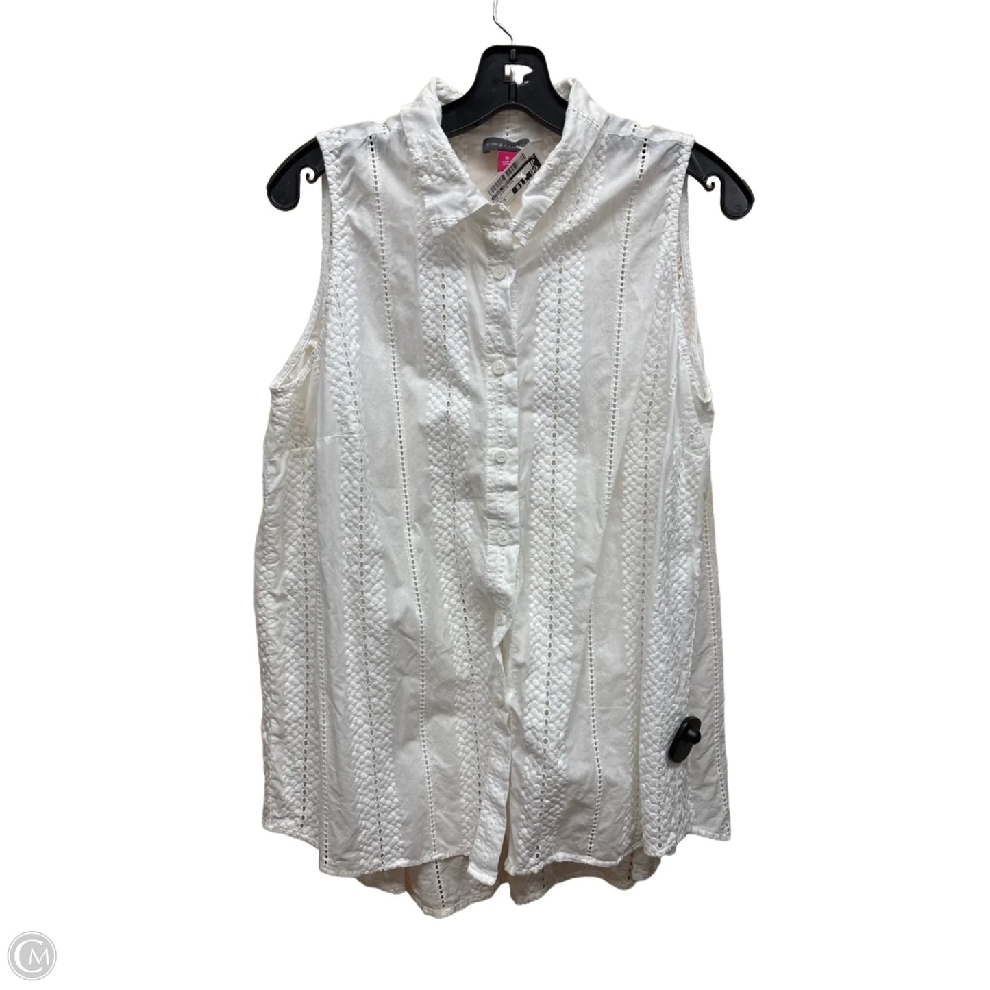 Top Sleeveless By Vince Camuto In White, Size: 1x