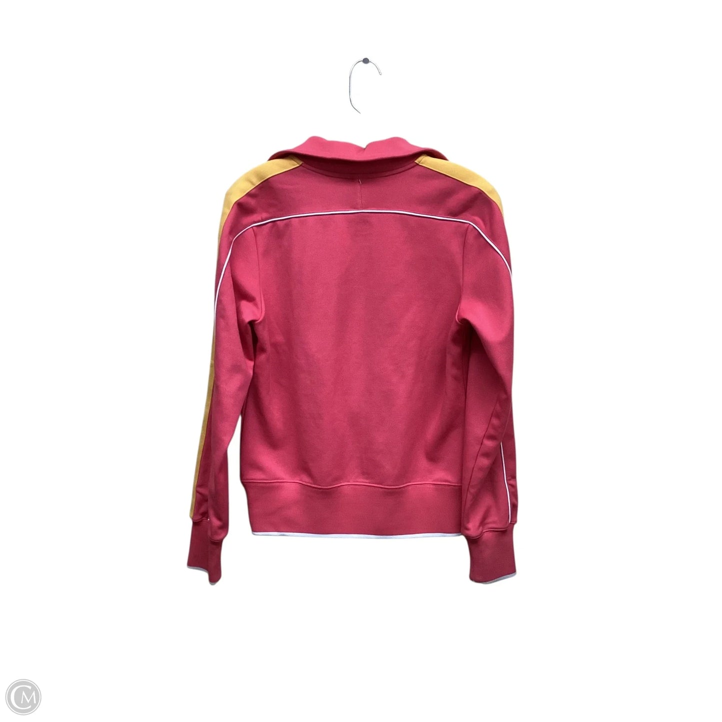 Athletic Jacket By Nike Apparel In Pink & Yellow, Size: M