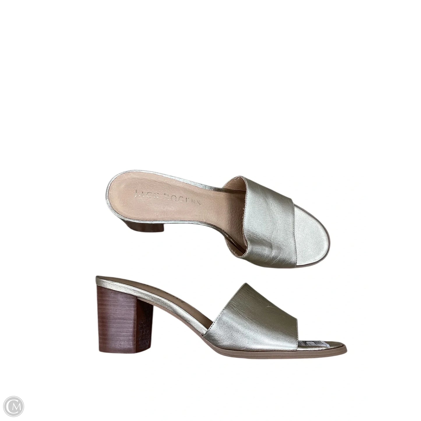 Sandals Heels Block By Jack Rogers In Gold, Size: 9