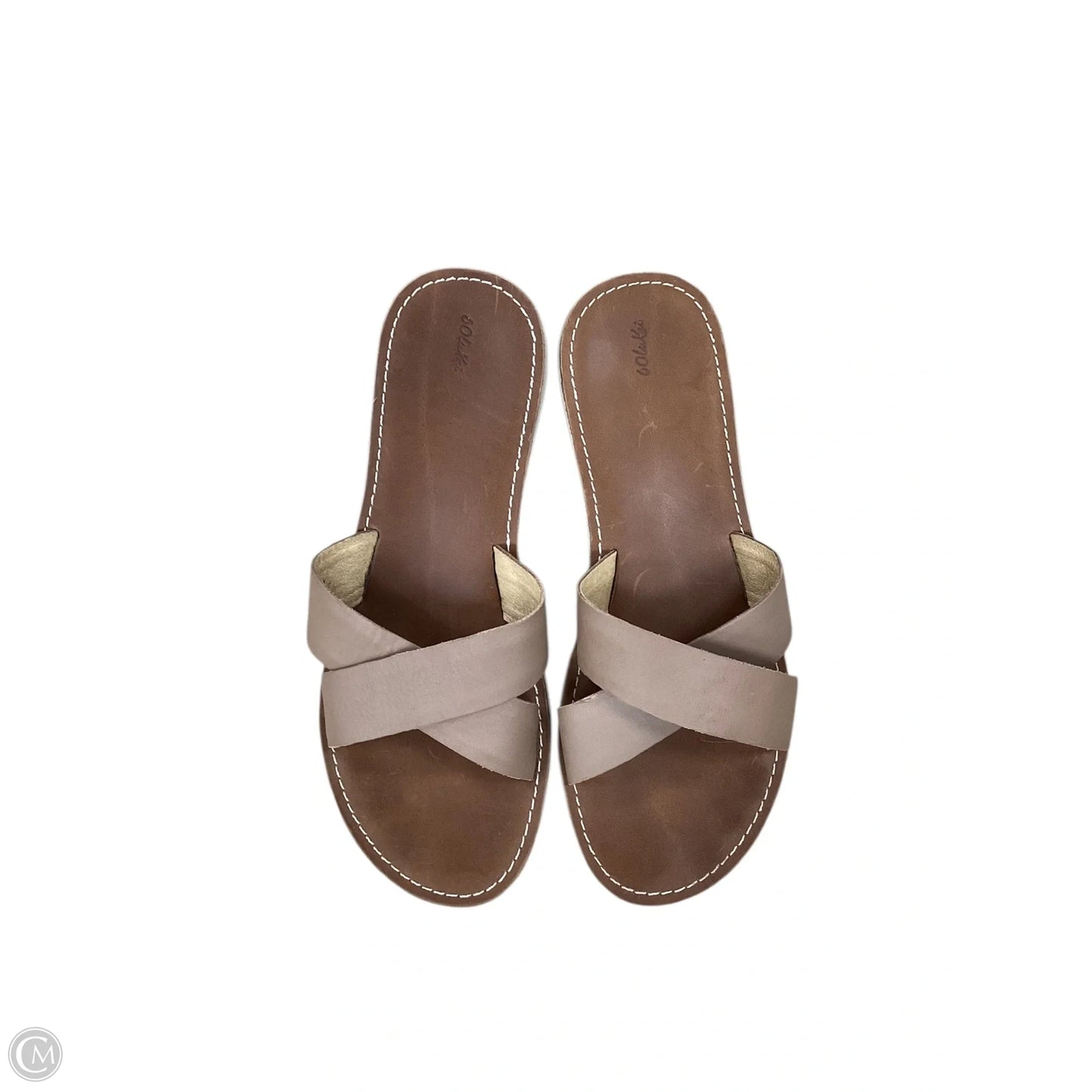 Sandals Flats By Clothes Mentor In Brown, Size: 10