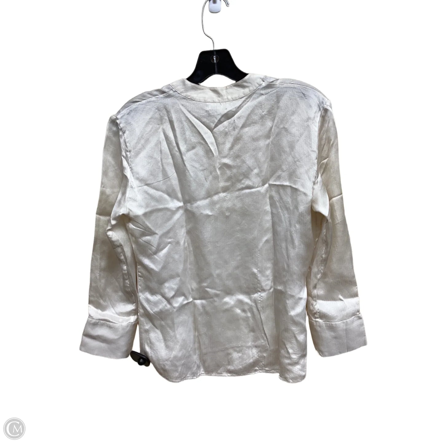 Top Long Sleeve Designer By Roberto Cavalli In Beige, Size: S