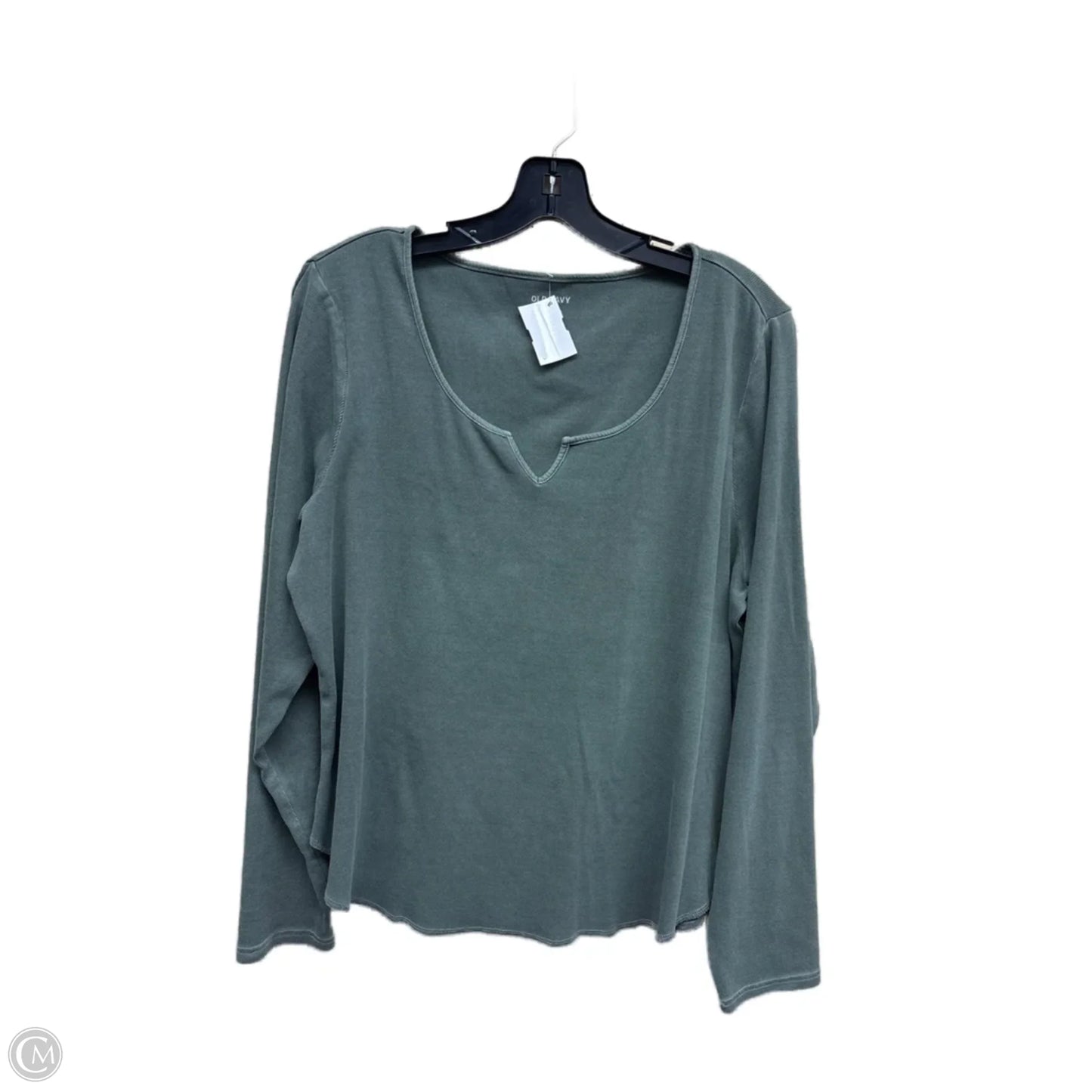 Top Long Sleeve By Old Navy In Green, Size: Xxl
